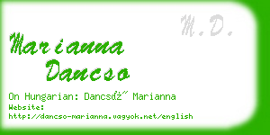 marianna dancso business card