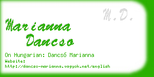 marianna dancso business card